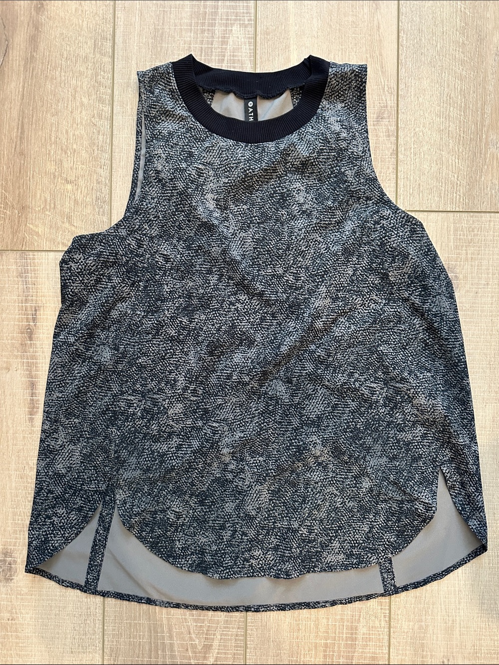Athleta Black & Gray Sleeveless Tank